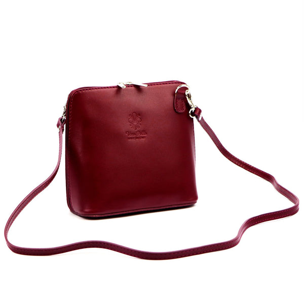 Barberinis 1702 bordo spalvos odinė rankinė bordo