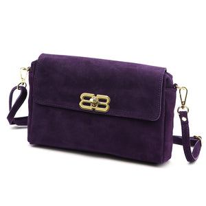 Luka 26-164 violetinė odinė rankinė fioletowy