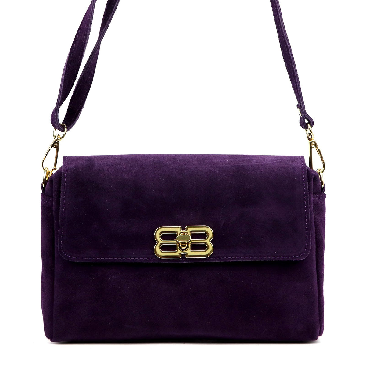 Luka 26-164 violetinė odinė rankinė fioletowy