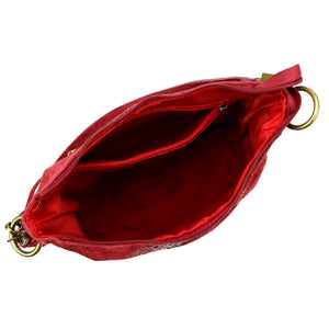 Luka 26-027 CROCO bordo odinė rankinė bordo