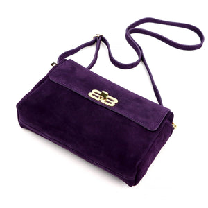 Luka 26-164 violetinė odinė rankinė fioletowy