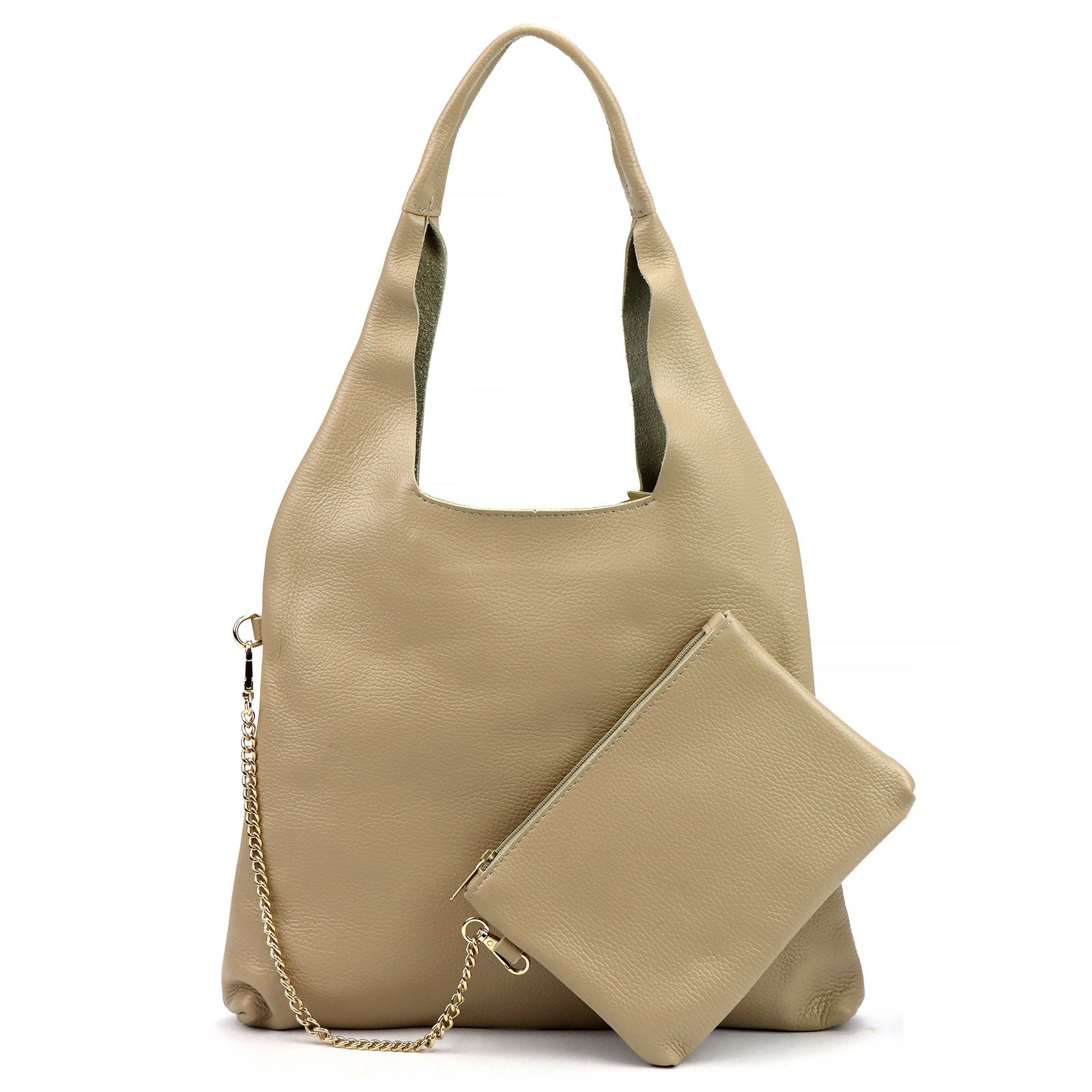 Luka 26-096 DOLLARO taupe natūralios odos rankinė taupe