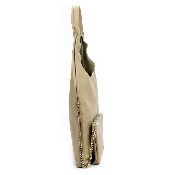 Luka 26-096 DOLLARO taupe natūralios odos rankinė taupe