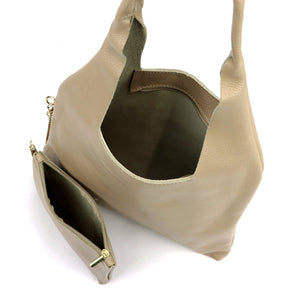 Luka 26-096 DOLLARO taupe natūralios odos rankinė taupe