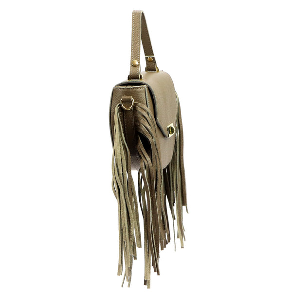 Luka 25-065 DOLLARO natūralios odos rankinė, taupe taupe