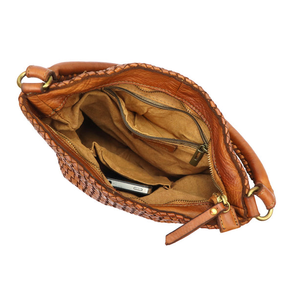 VS 008 natūralios odos rankinė, kupranugario ruda couio (camel-brąz)