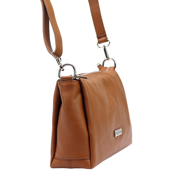 MiaMore 01-002 DOLLARO odinė rankinė camel-2 camel-2