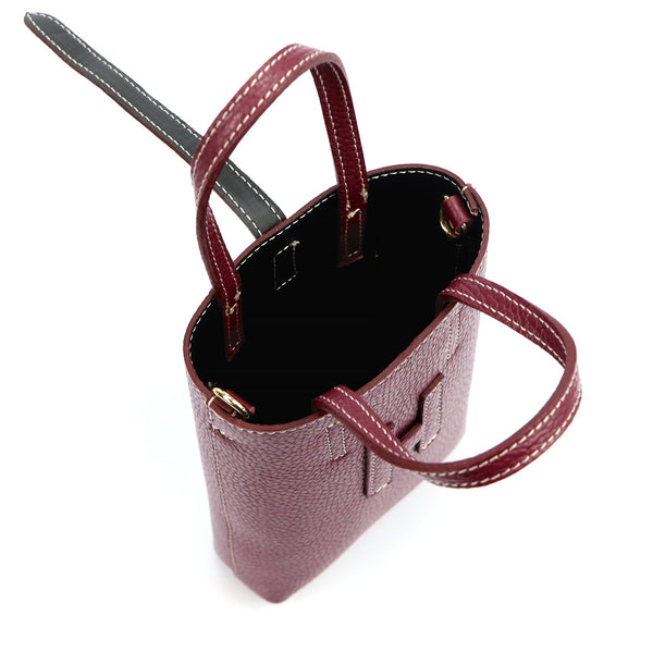 Luka 25-064 DOLLARO bordo spalvos odinė rankinė bordo