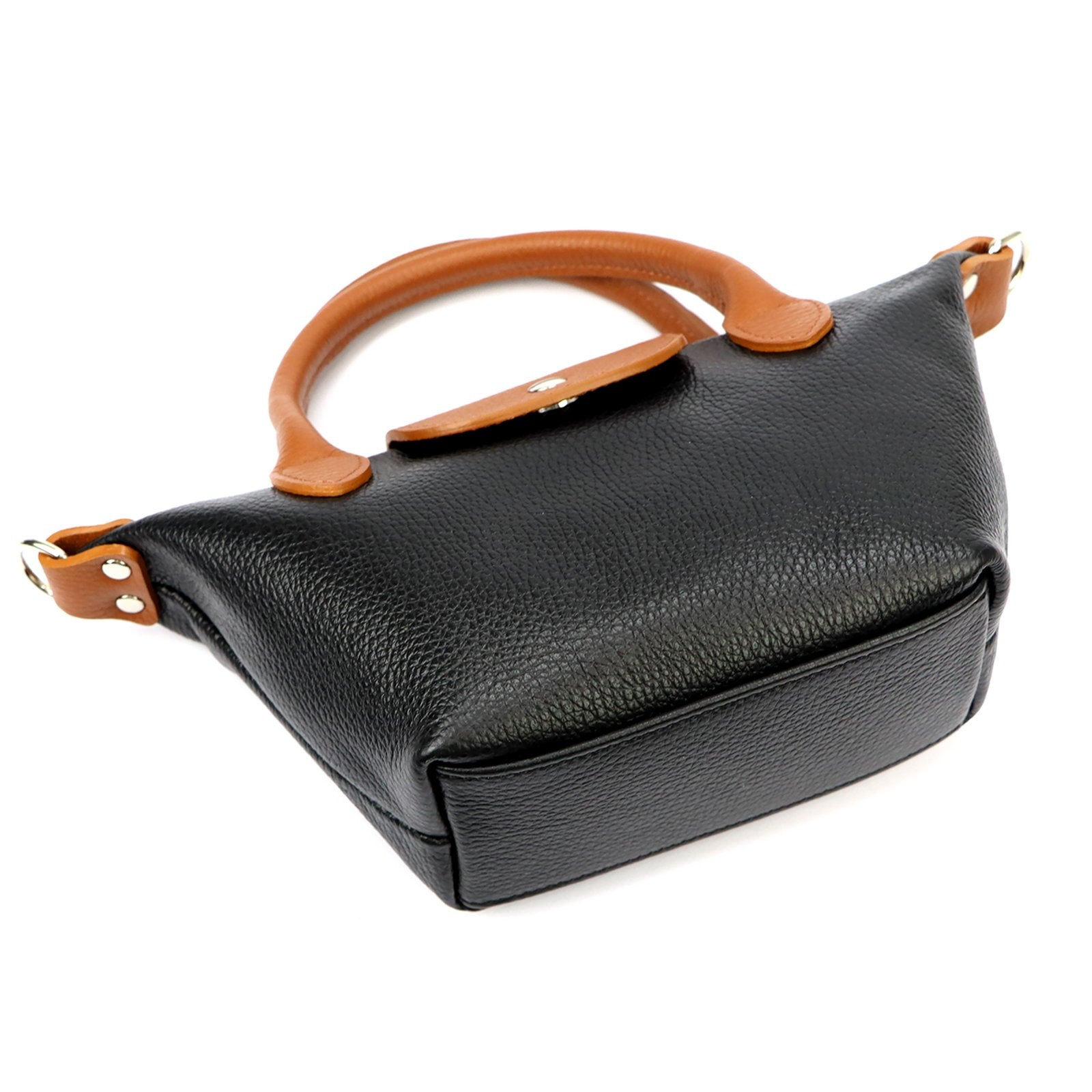 Luka 24-068 D DOLLARO juoda ir kupranugario spalvos odinė rankinė czarny + camel-2