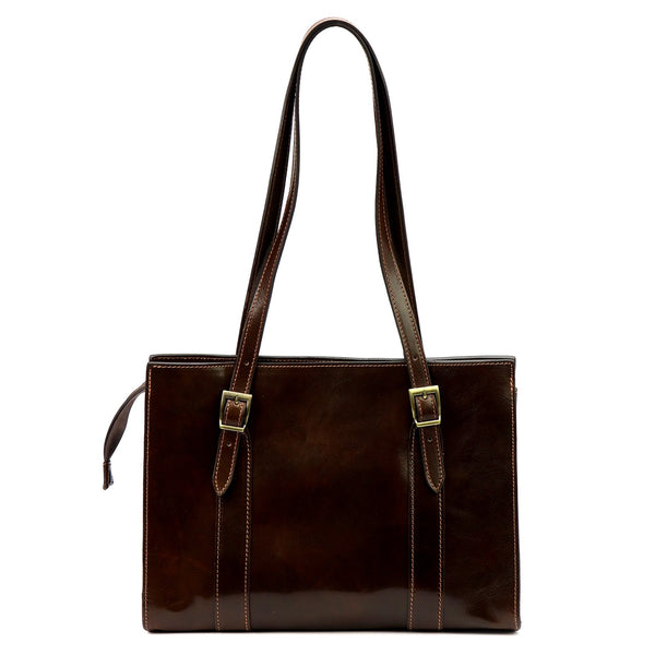 Florence 54 tamsiai ruda odinė rankinė ciemny brąz