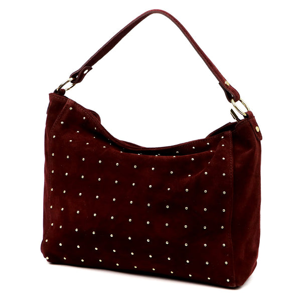 Luka 26-023 bordo odinė rankinė bordo