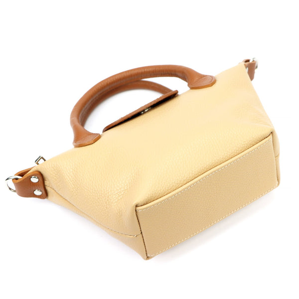Luka 24-068 D DOLLARO smėlio ir kupranugario spalvos odinė rankinė piaskowy + camel-2