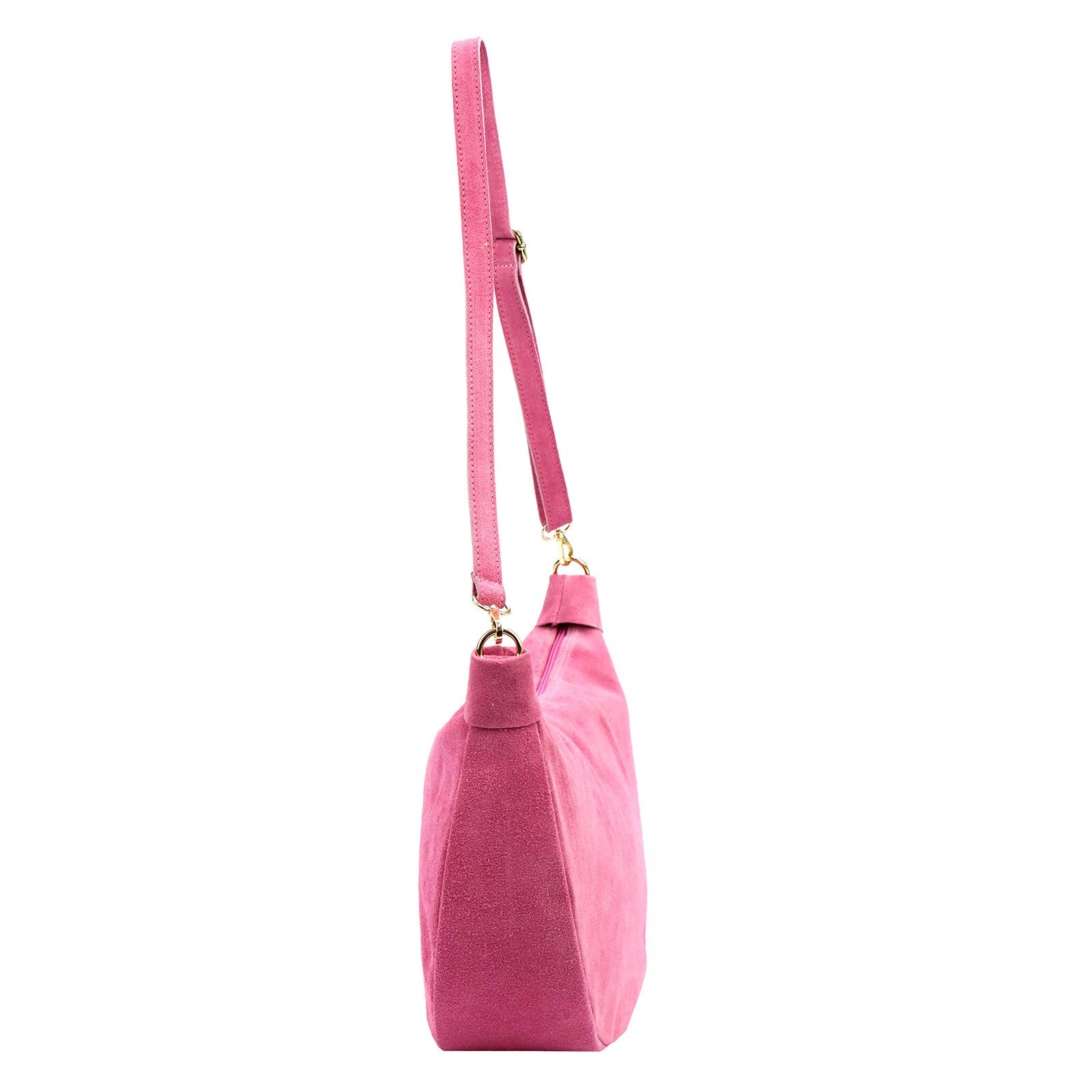 Luka 26-115 rožinė natūralios odos rankinė różowy