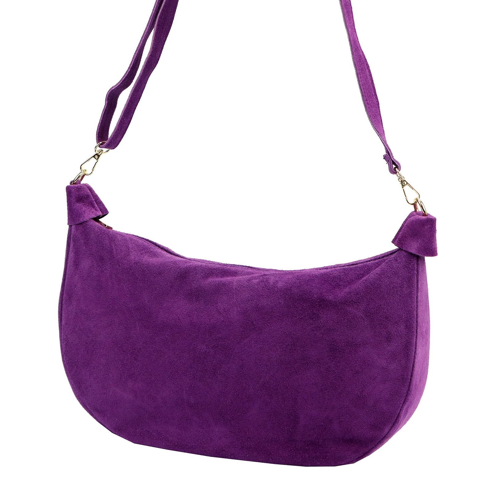 Luka 26-115 violetinė odinė rankinė fioletowy