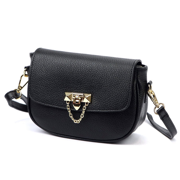 Luka 26-125 DOLLARO juoda natūralios odos rankinė czarny