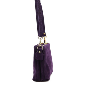 Luka 26-165 violetinė odinė rankinė fioletowy