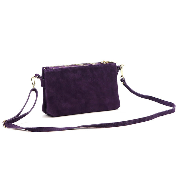 Luka 26-165 violetinė odinė rankinė fioletowy