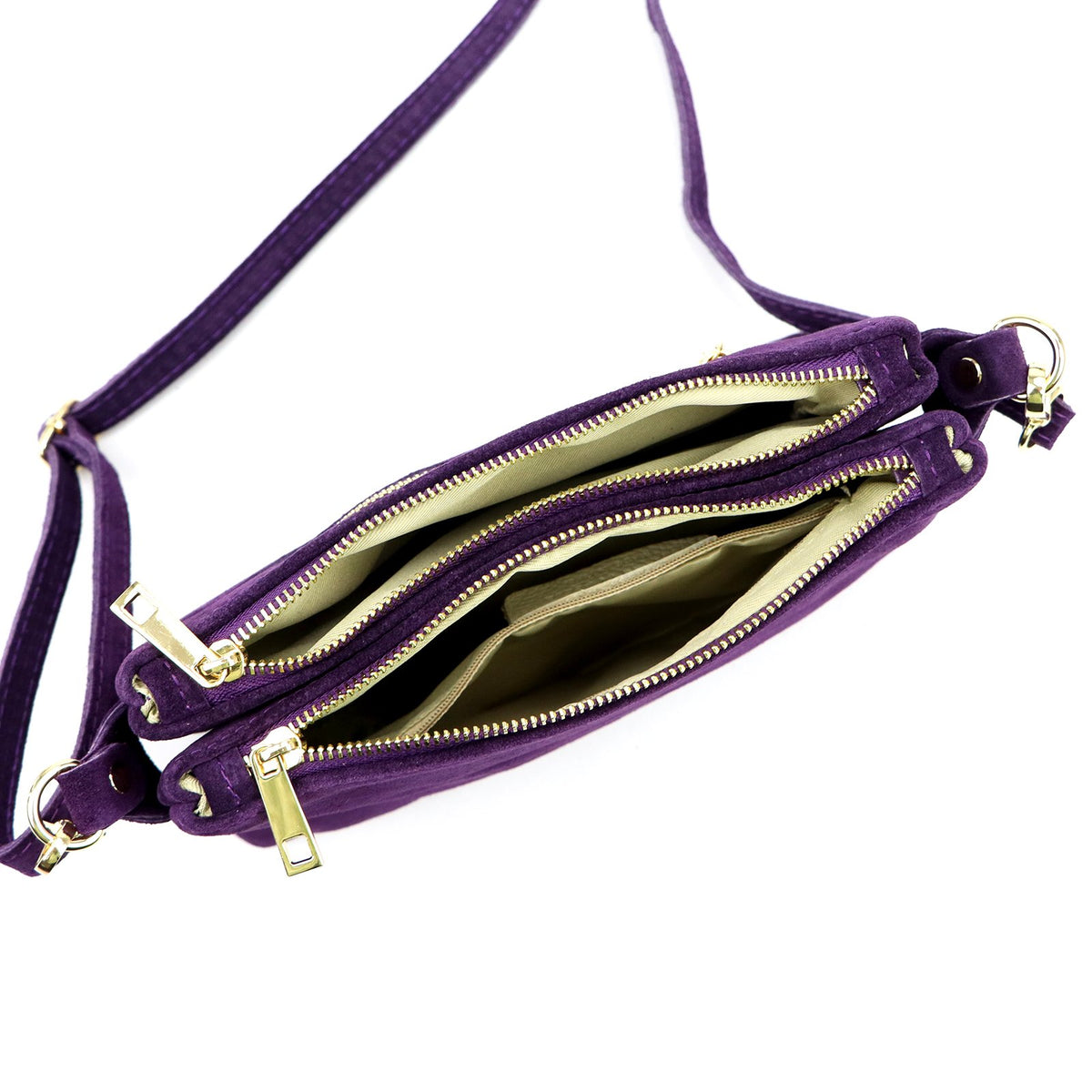 Luka 26-165 violetinė odinė rankinė fioletowy