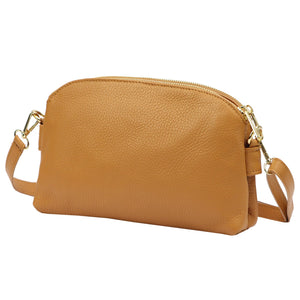 Luka 24-018 DOLLARO kupranugario spalvos natūralios odos rankinė camel-1