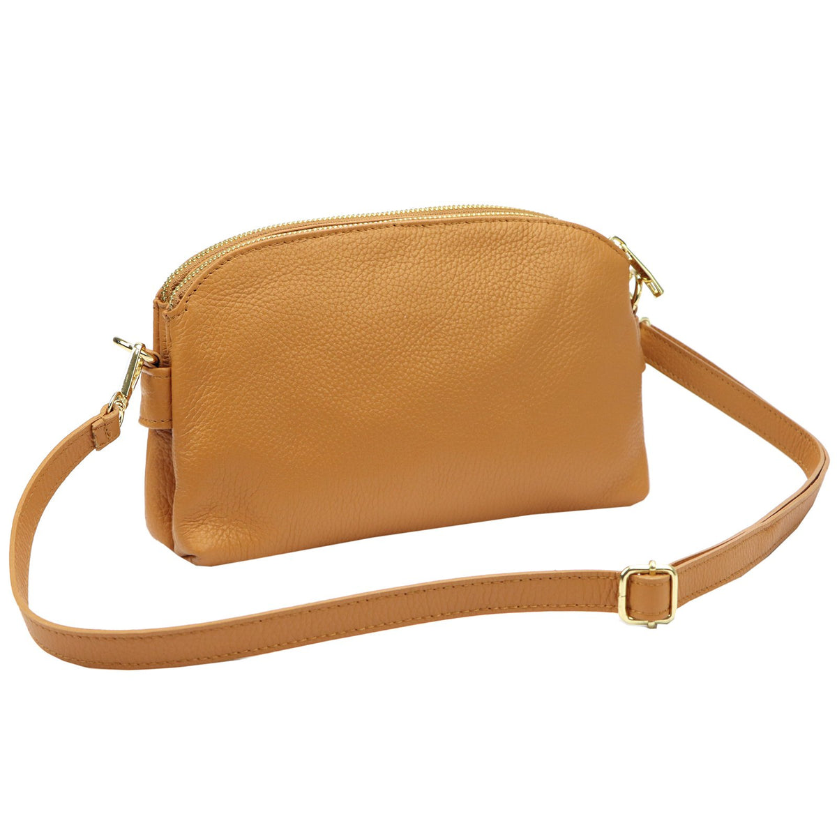 Luka 24-018 DOLLARO kupranugario spalvos natūralios odos rankinė camel-1