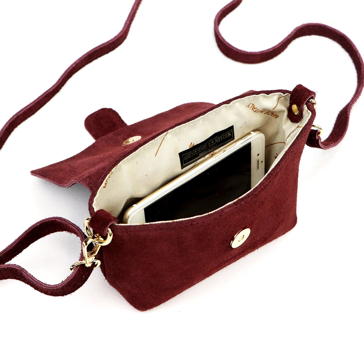 Luka 26-170 bordo natūralios odos rankinė bordo
