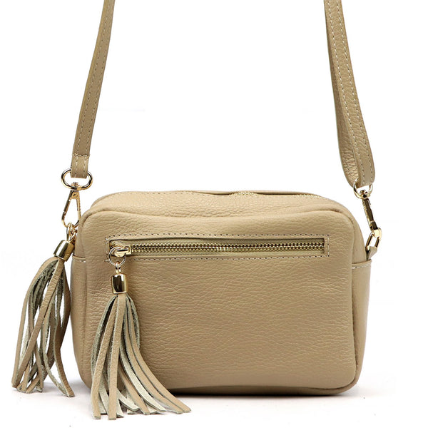 Luka 20-030 DOLLARO GOLD taupe odinė rankinė taupe