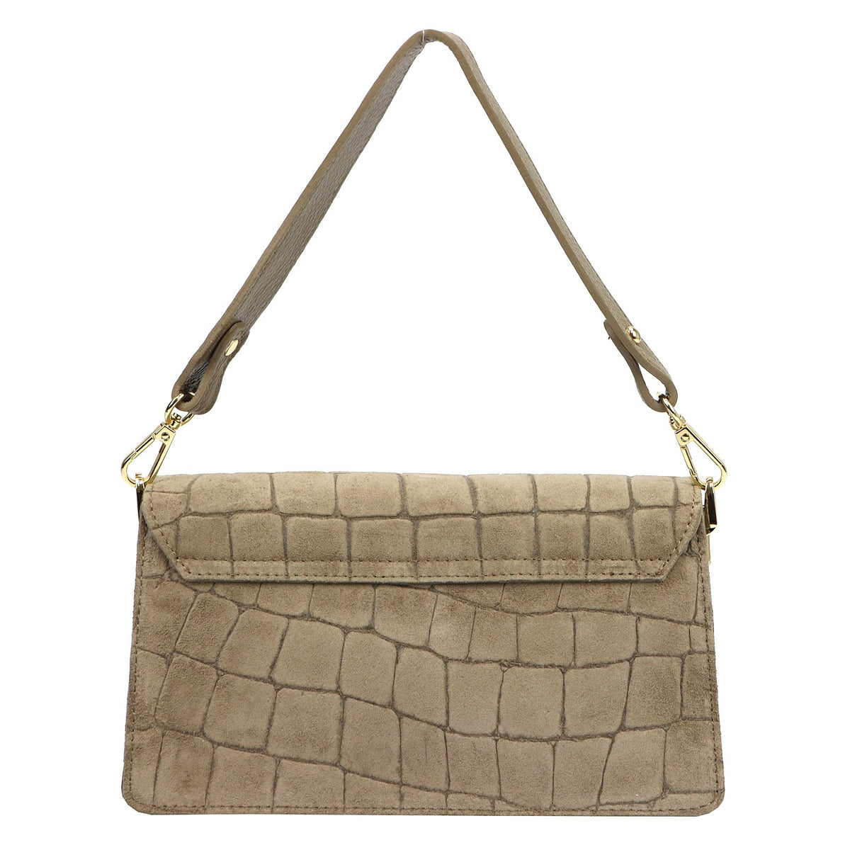 Luka 26-126 CROCO taupe zomšinės odos rankinė taupe