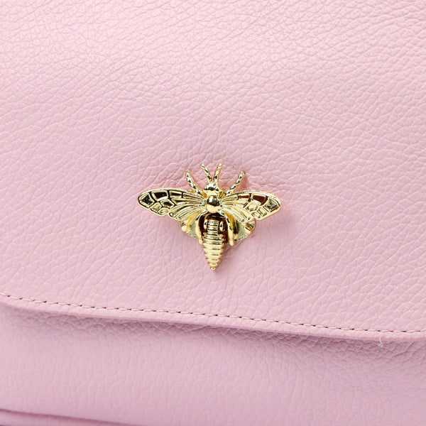 Luka 19-68 DOLARO Bzzz pudros rožinė natūralios odos rankinė pudrowy róż