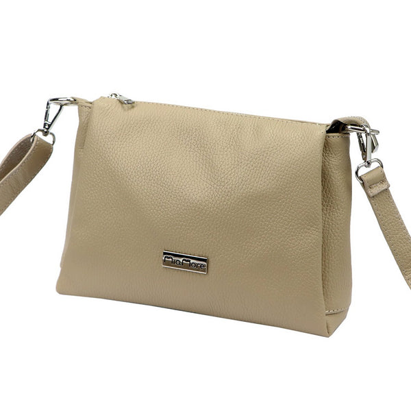 MiaMore 01-002 DOLLARO taupe natūralios odos rankinė taupe