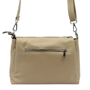 MiaMore 01-002 DOLLARO taupe natūralios odos rankinė taupe