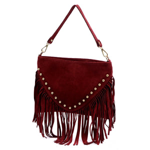 Luka 25-013 bordinė natūralios odos rankinė bordo