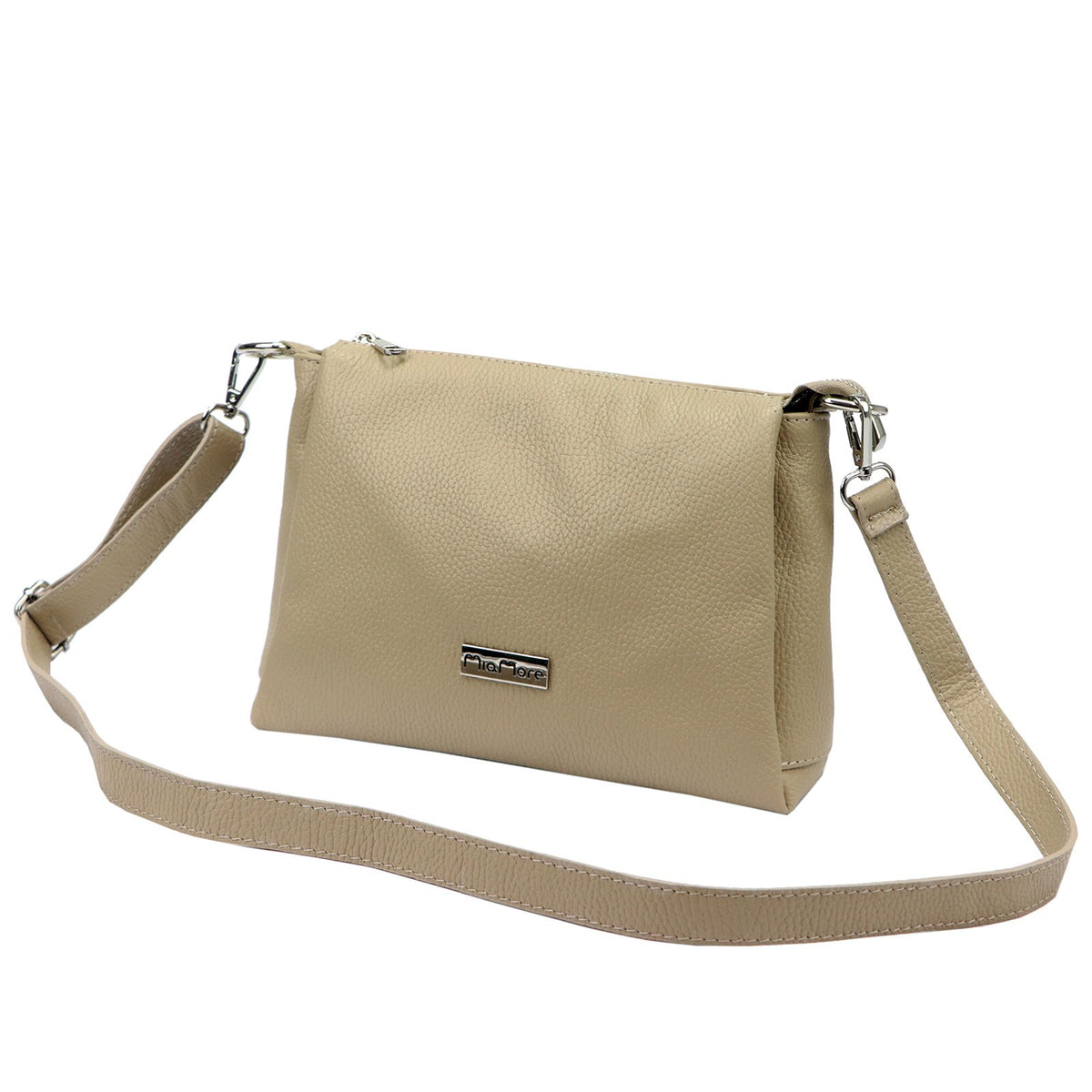 MiaMore 01-002 DOLLARO taupe natūralios odos rankinė taupe
