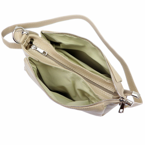 MiaMore 01-002 DOLLARO taupe natūralios odos rankinė taupe