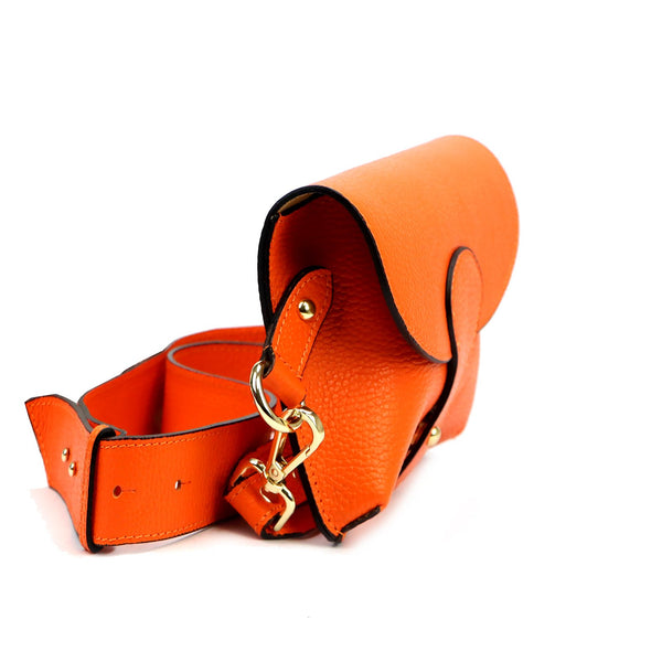 Luka 24-076 DOLLARO oranžinė odinė rankinė pomarańczowy