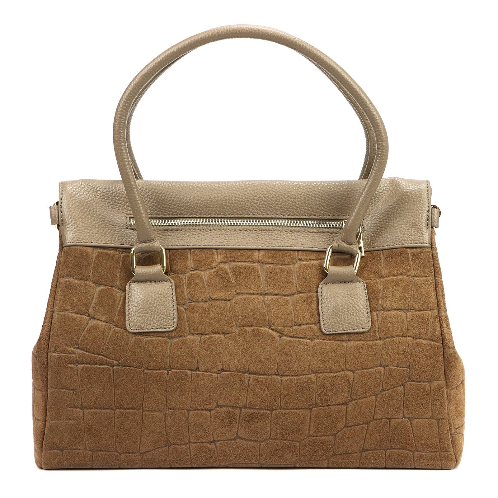 Camilla PREMIUM 10.015 MN CROCO taupe natūralios odos rankinė taupe