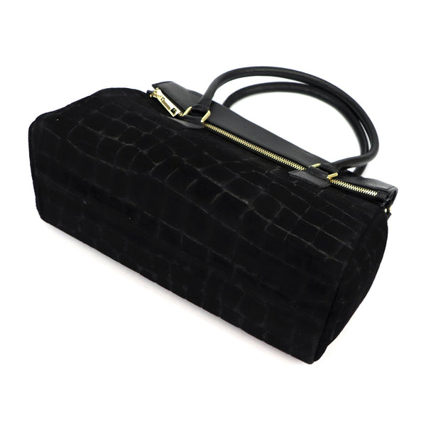 Camilla PREMIUM 10.015 MN CROCO juoda odinė rankinė czarny