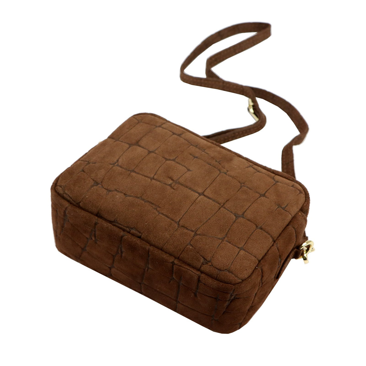 Luka 25-011 CROCO ruda natūralios odos rankinė brązowy