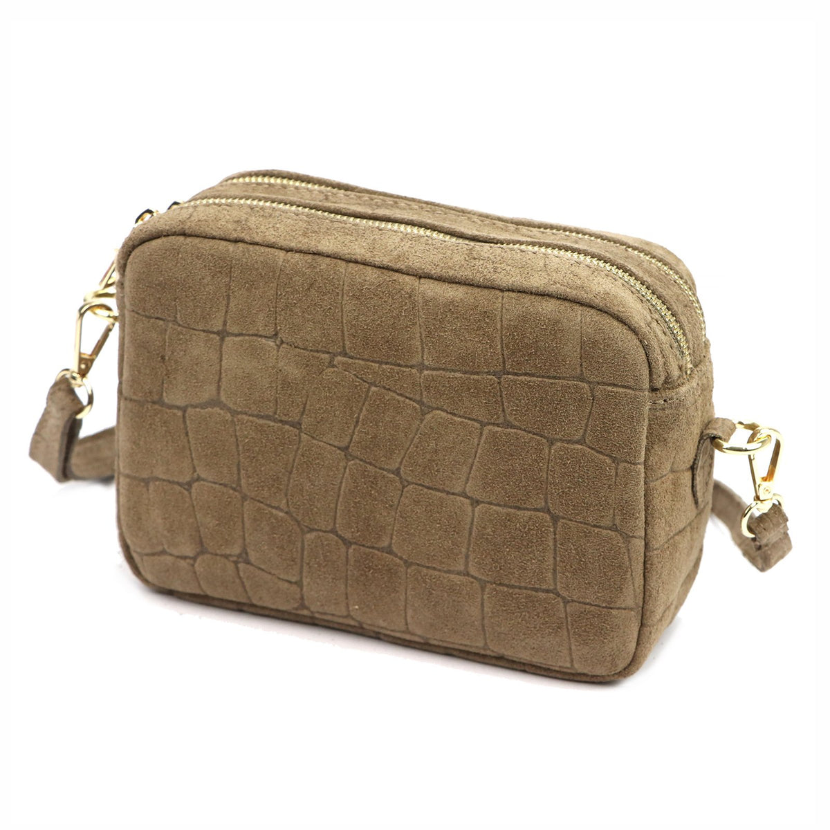 Luka 25-011 CROCO taupe natūralios odos rankinė taupe