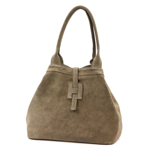 Luka 25-007 2in1 pilkai rusva zomšinė odinė rankinė taupe