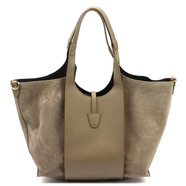 Luka 26-068 taupe natūralios odos rankinė taupe
