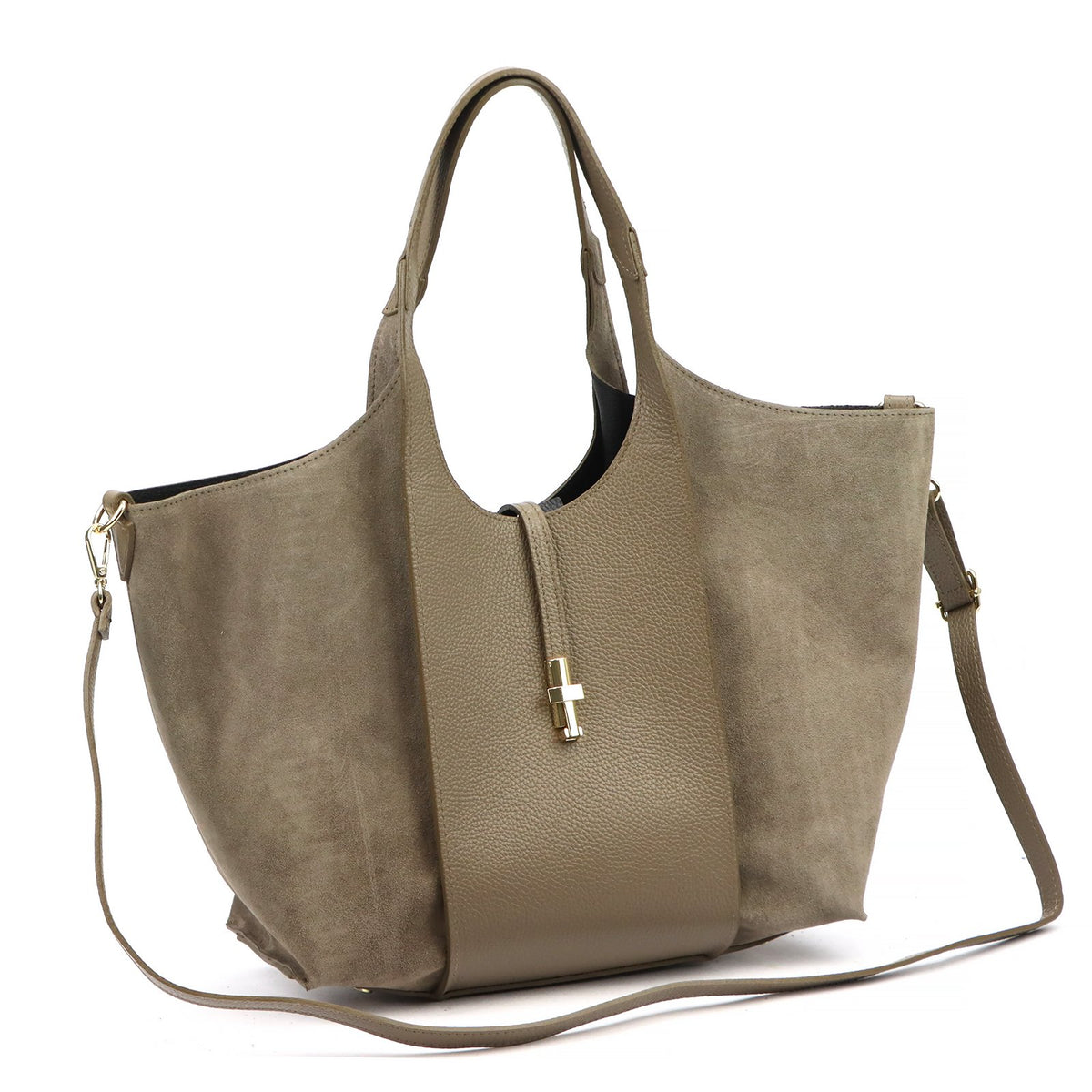 Luka 26-068 taupe natūralios odos rankinė taupe