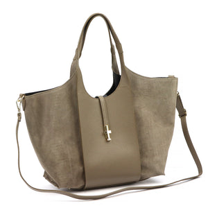 Luka 26-068 taupe natūralios odos rankinė taupe