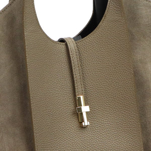 Luka 26-068 taupe natūralios odos rankinė taupe