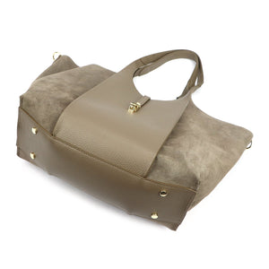 Luka 26-068 taupe natūralios odos rankinė taupe