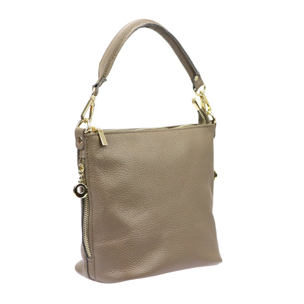 Patrizia 419-040 GOLD pilkai ruda odinė rankinė taupe
