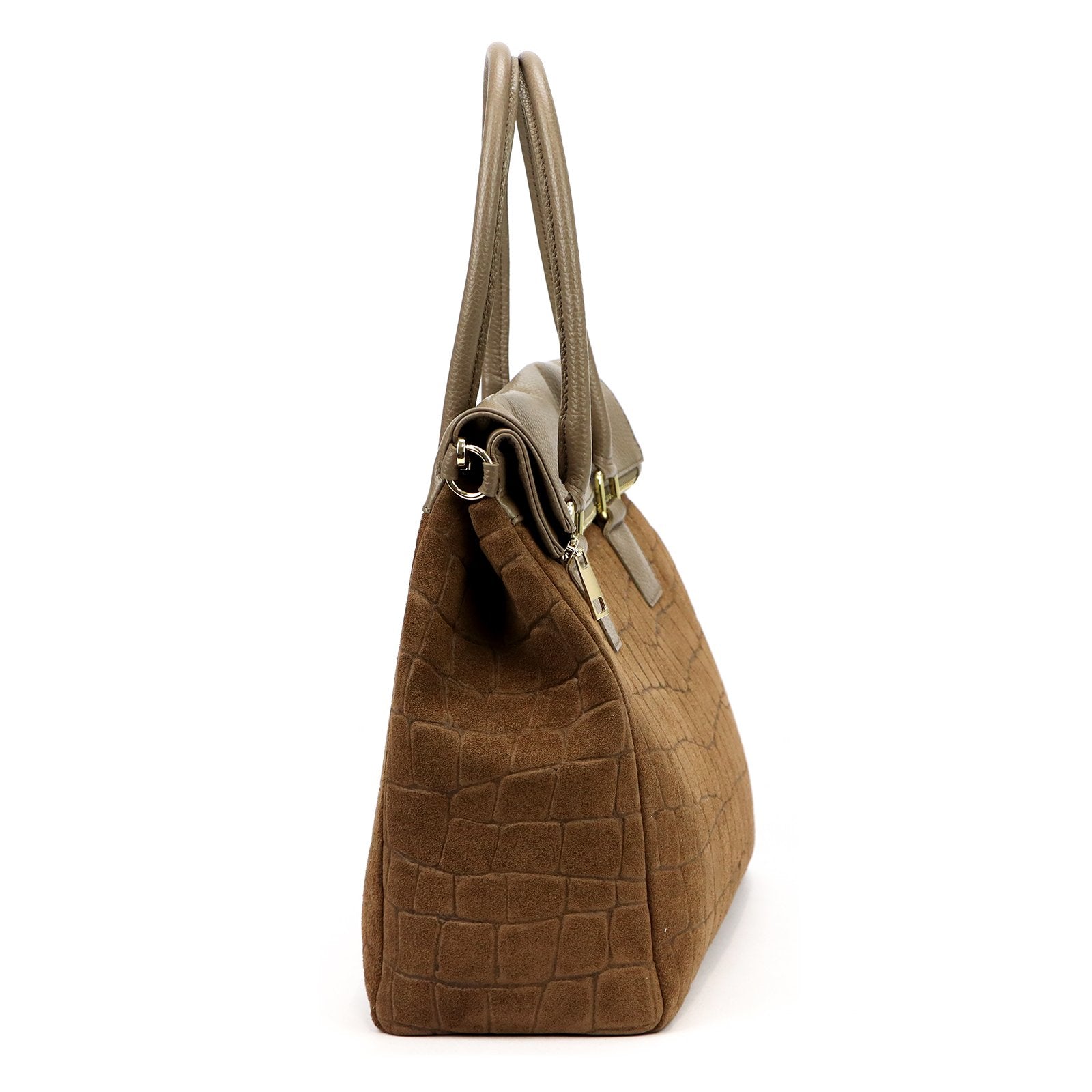 Camilla PREMIUM 10.015 CROCO taupe odinė rankinė taupe
