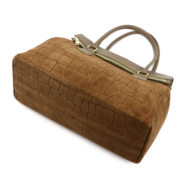 Camilla PREMIUM 10.015 CROCO taupe odinė rankinė taupe
