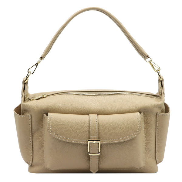 Luka 26-151 DOLLARO taupe natūralios odos rankinė taupe