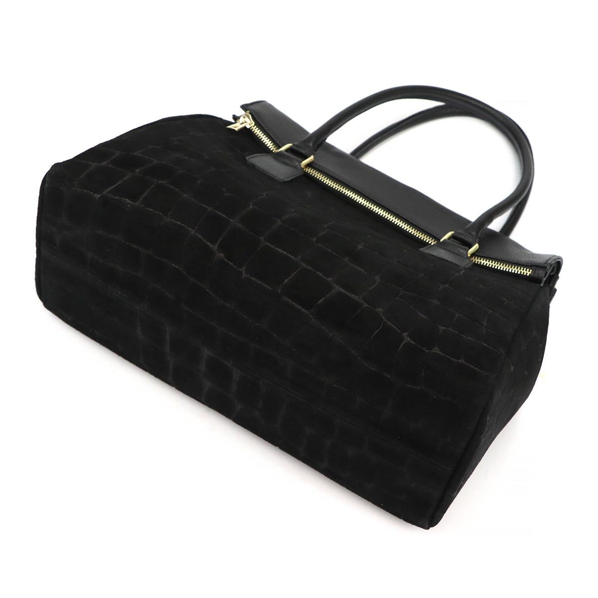 Camilla PREMIUM 10.015 CROCO juoda odinė rankinė czarny