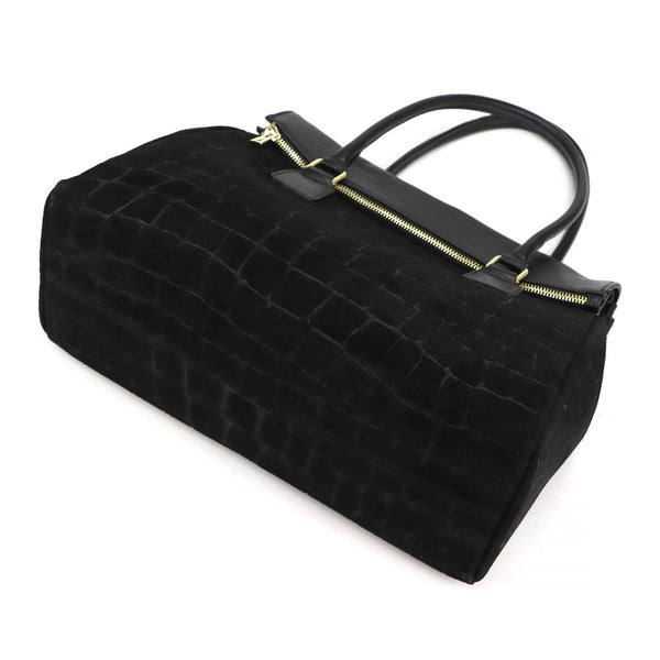 Camilla PREMIUM 10.015 CROCO juoda odinė rankinė czarny